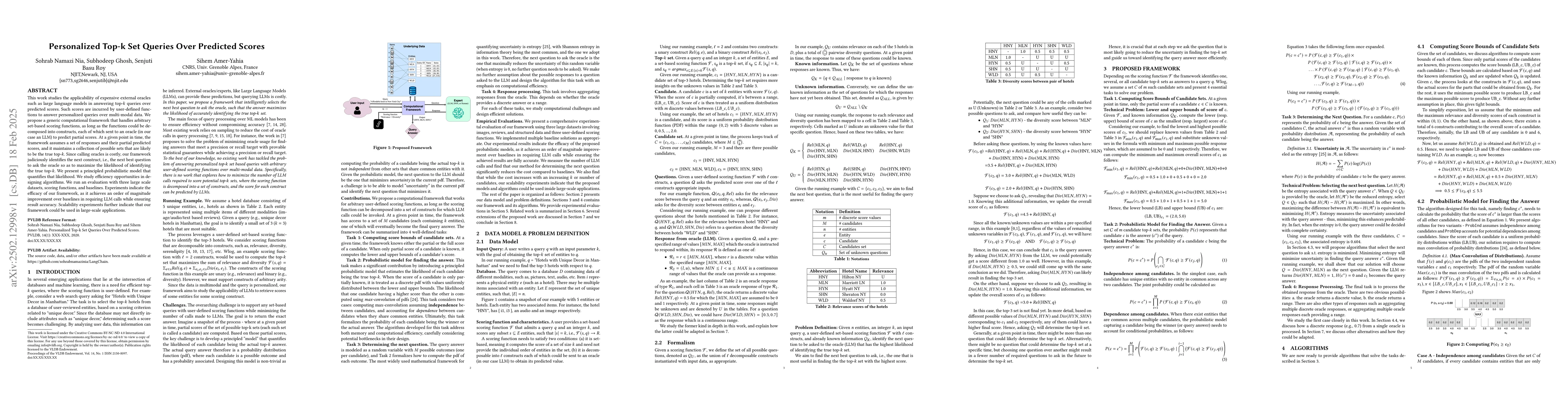 Thumbnail for Personalized Top-k Set Queries Over Predicted Scores