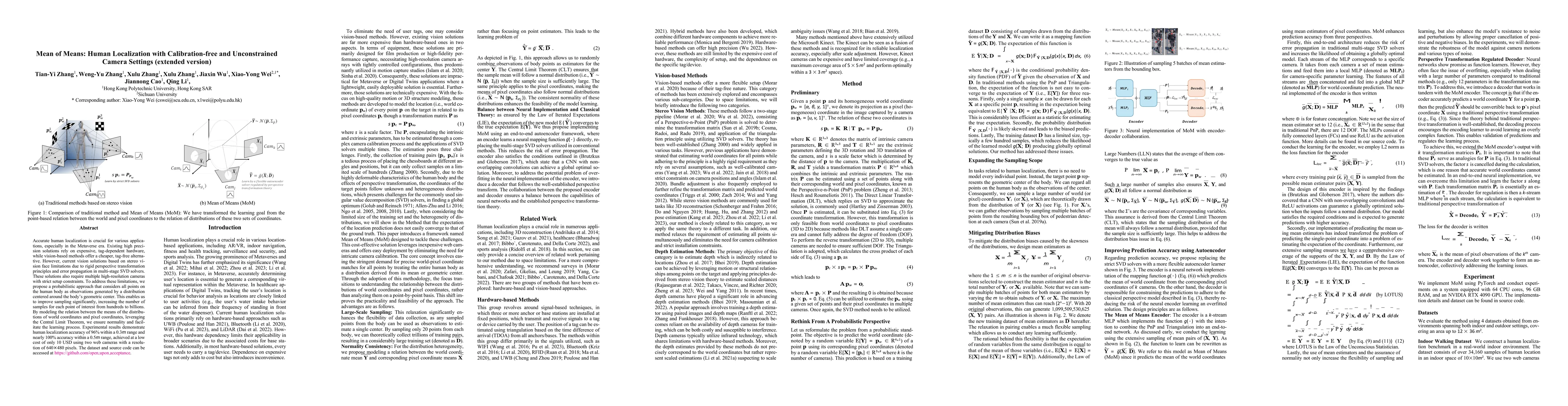 Thumbnail for Mean of Means: Human Localization with Calibration-free and
  Unconstrained Camera Settings (extended version)