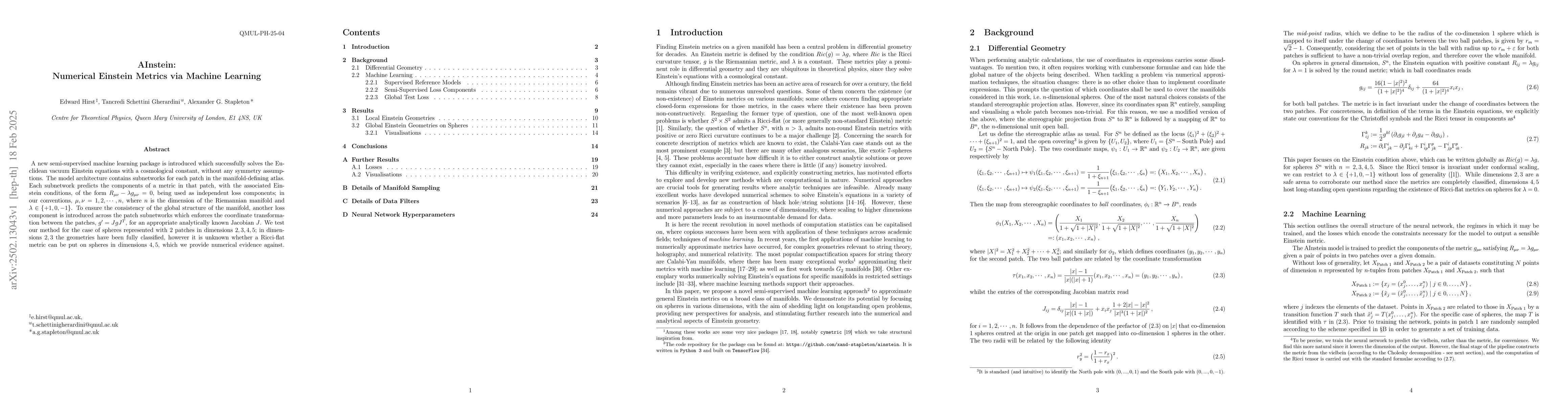 Thumbnail for AInstein: Numerical Einstein Metrics via Machine Learning