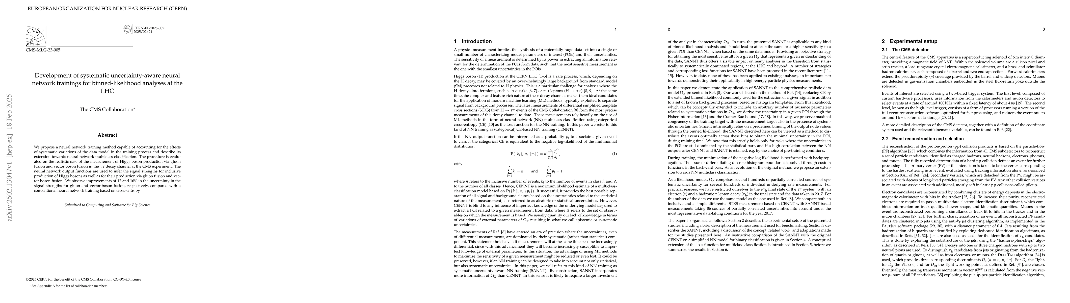 Thumbnail for Development of systematic uncertainty-aware neural network trainings for
  binned-likelihood analyses at the LHC