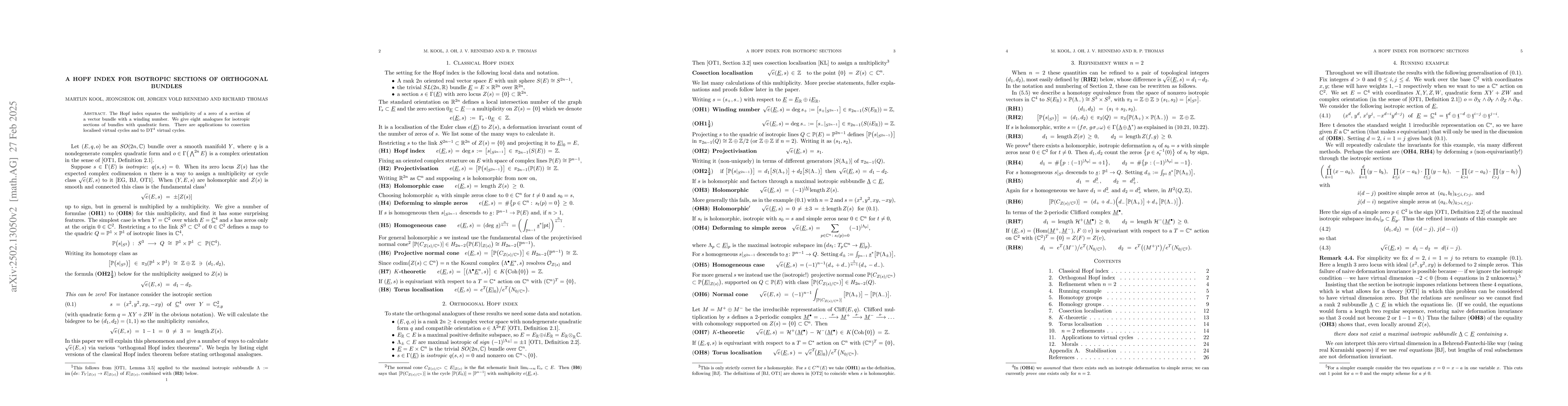 Thumbnail for A Hopf index for isotropic sections of orthogonal bundles