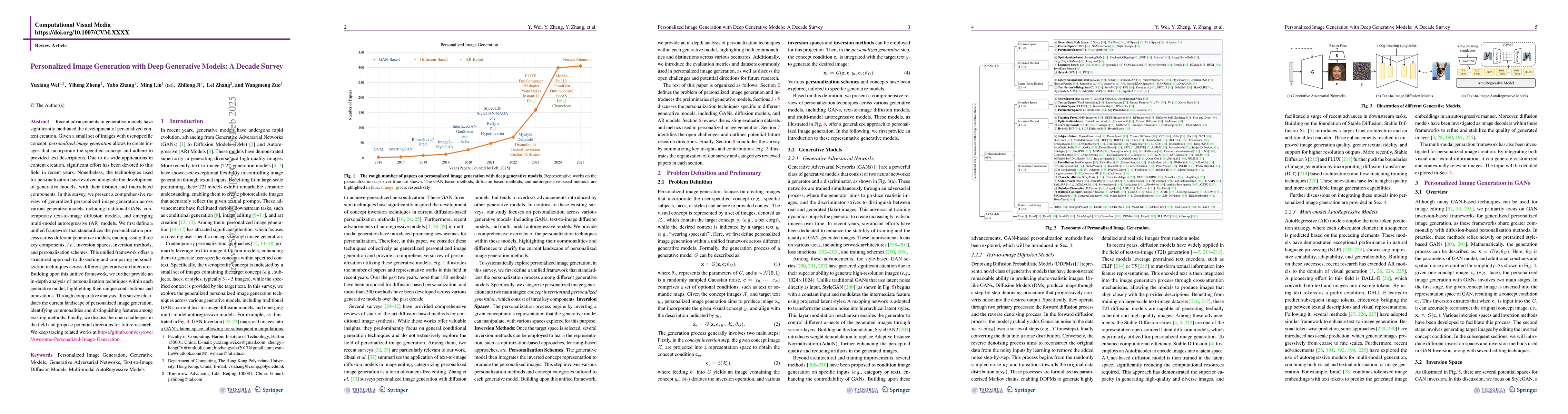 Thumbnail for Personalized Image Generation with Deep Generative Models: A Decade
  Survey