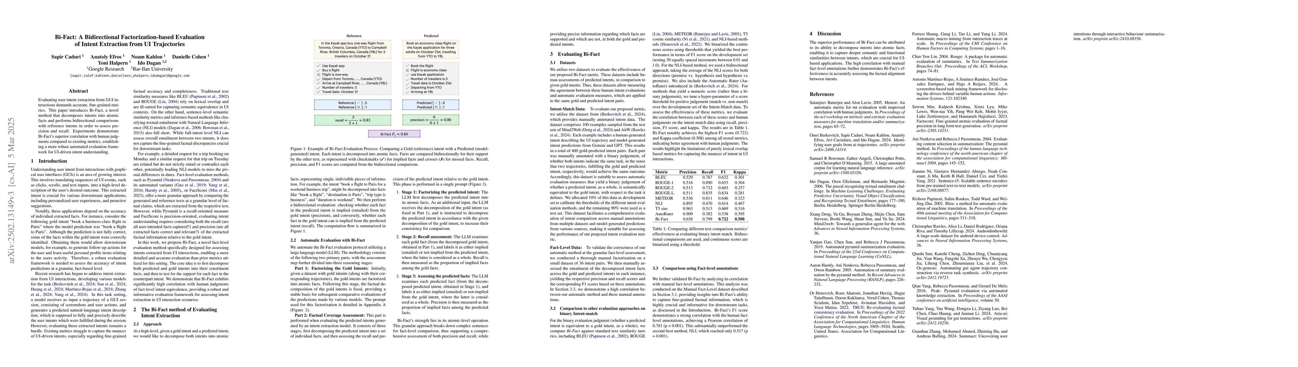 Thumbnail for Bi-Fact: A Bidirectional Factorization-based Evaluation of Intent
  Extraction from UI Trajectories