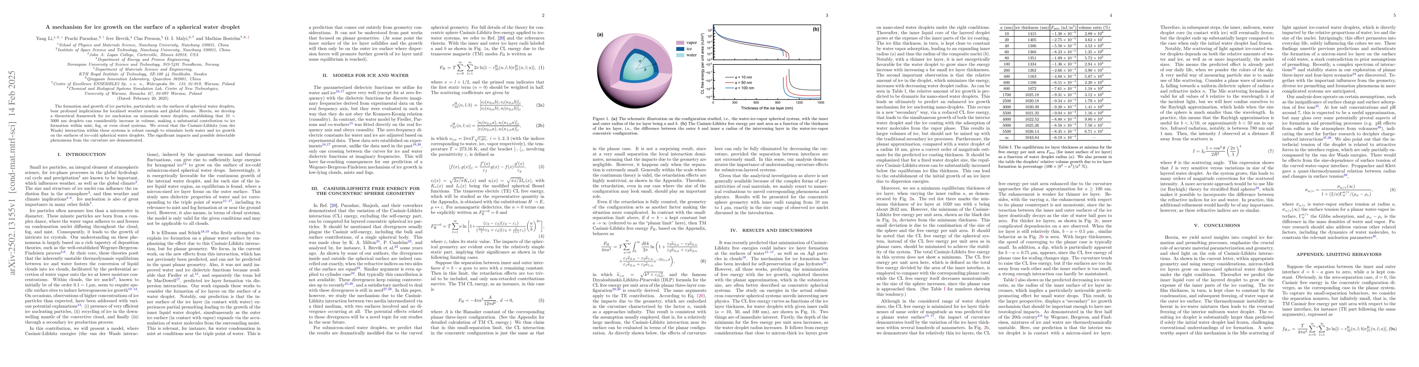 Thumbnail for A mechanism for ice growth on the surface of a spherical water droplet