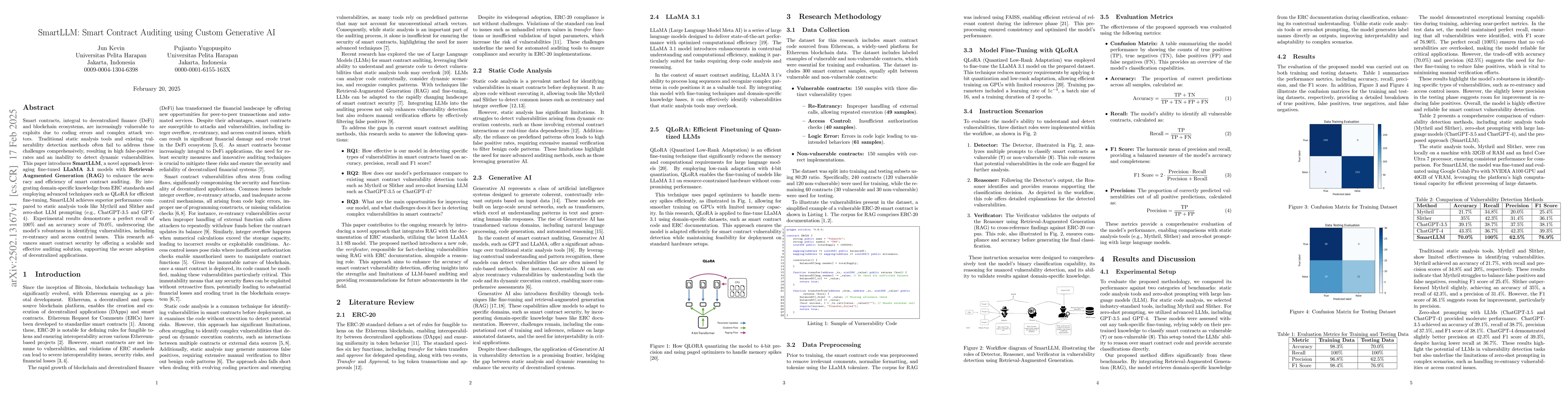 Thumbnail for SmartLLM: Smart Contract Auditing using Custom Generative AI
