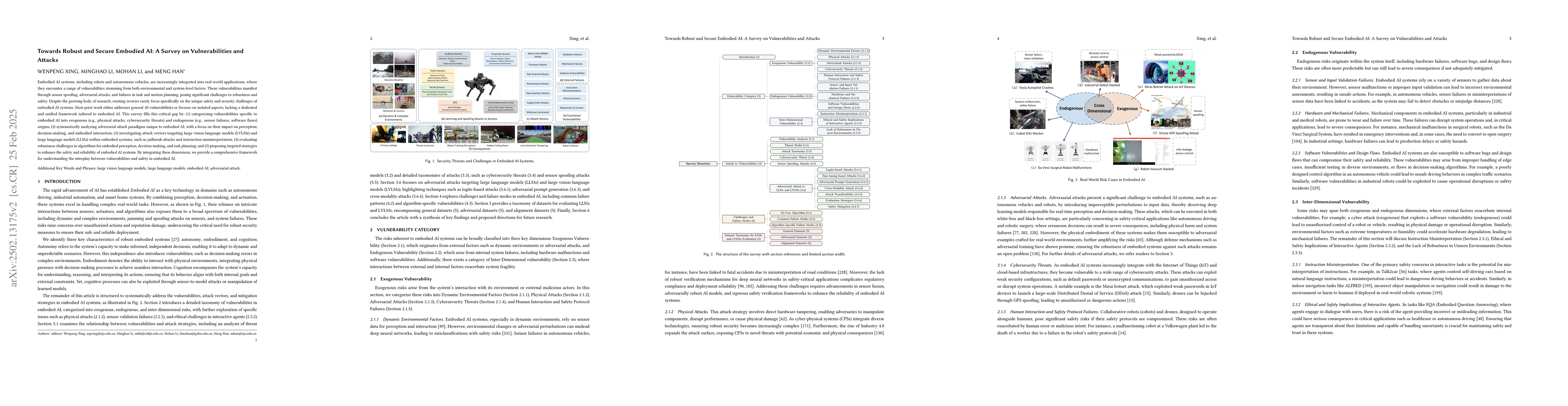 Thumbnail for Towards Robust and Secure Embodied AI: A Survey on Vulnerabilities and
  Attacks