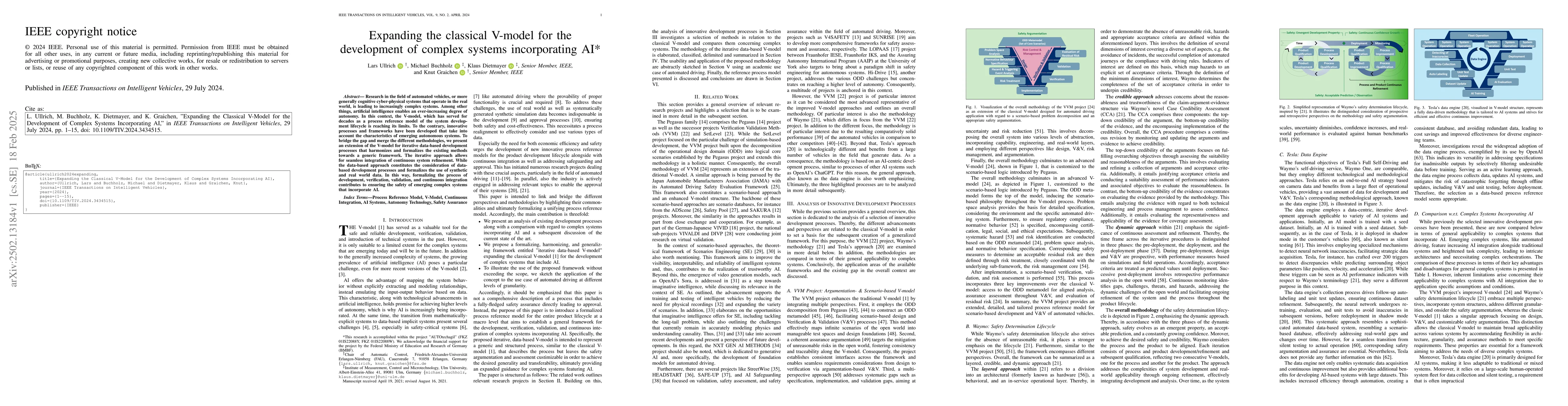 Thumbnail for Expanding the Classical V-Model for the Development of Complex Systems
  Incorporating AI
