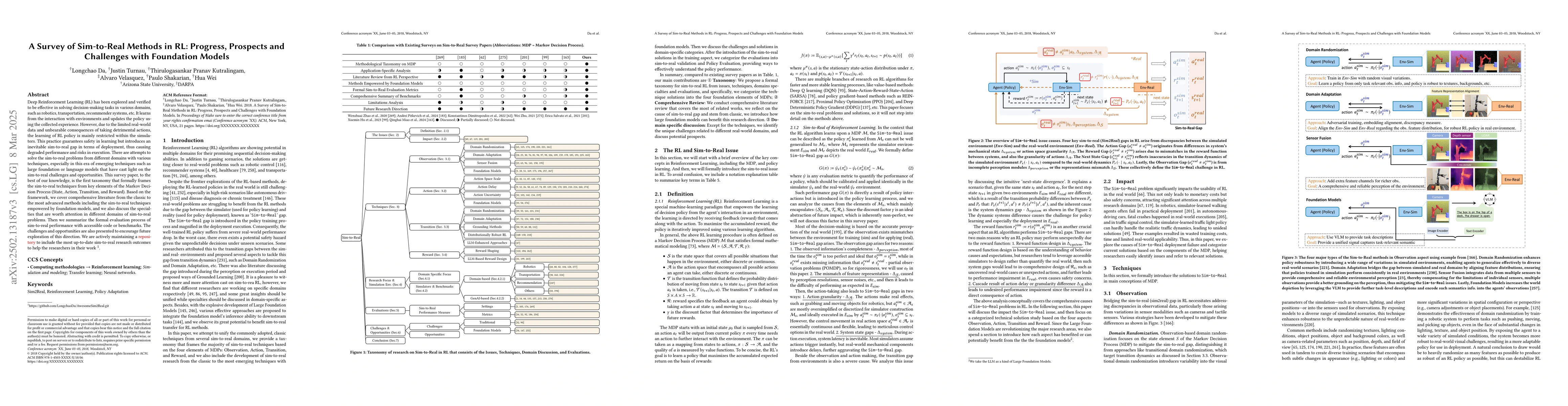 Thumbnail for A Survey of Sim-to-Real Methods in RL: Progress, Prospects and
  Challenges with Foundation Models