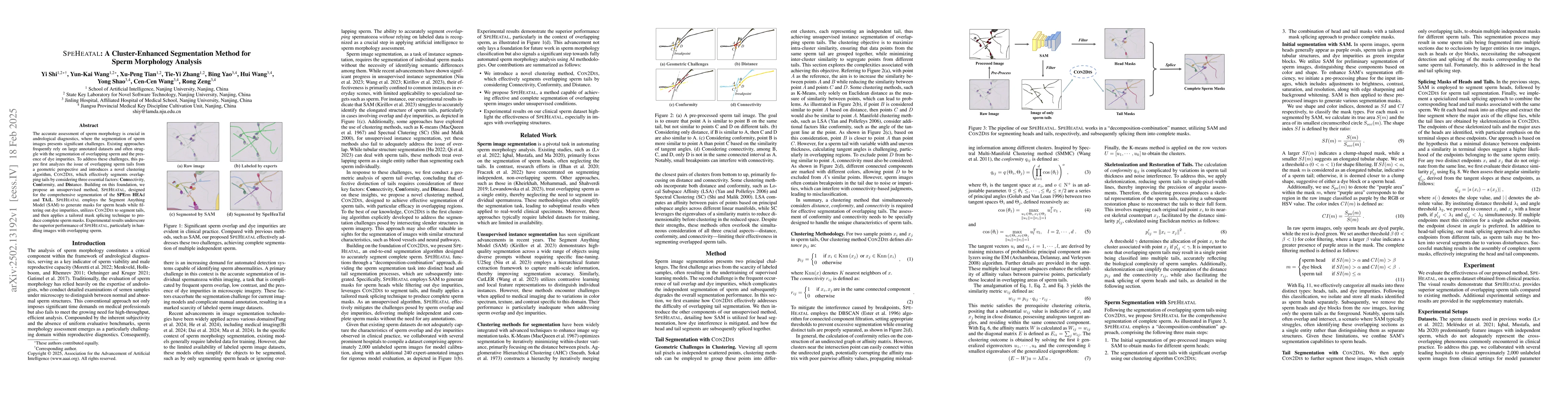 Thumbnail for SpeHeatal: A Cluster-Enhanced Segmentation Method for Sperm Morphology
  Analysis