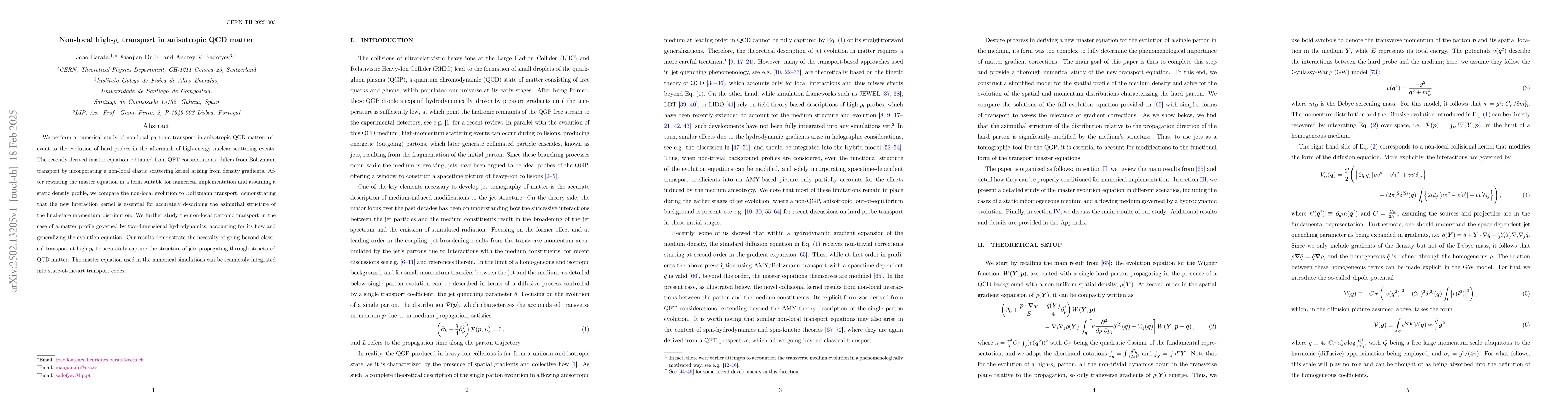 Thumbnail for Non-local high-$p_t$ transport in anisotropic QCD matter
