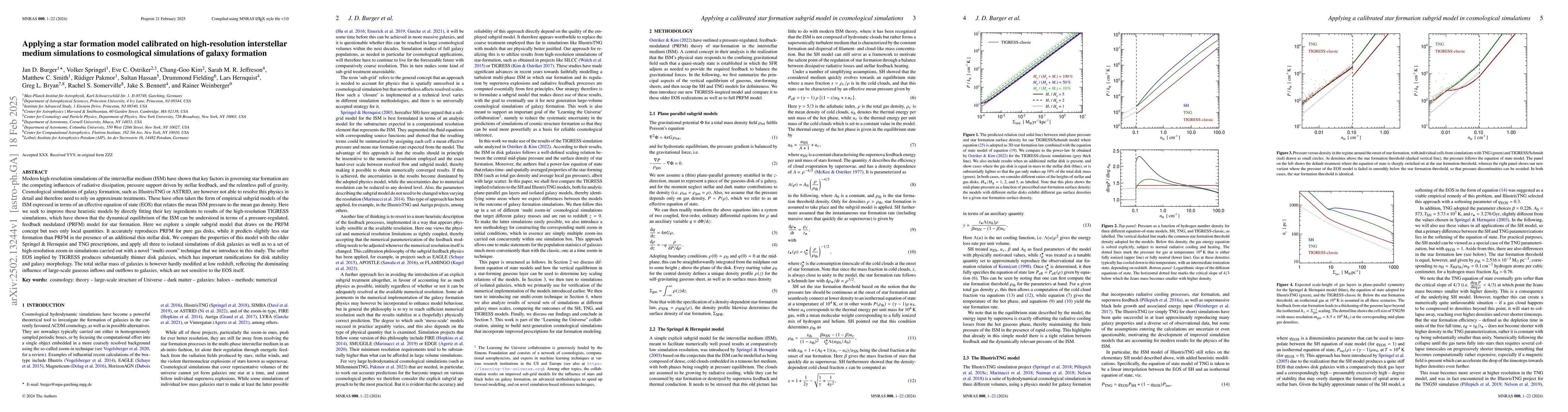 Thumbnail for Applying a star formation model calibrated on high-resolution
  interstellar medium simulations to cosmological simulations of galaxy
  formation