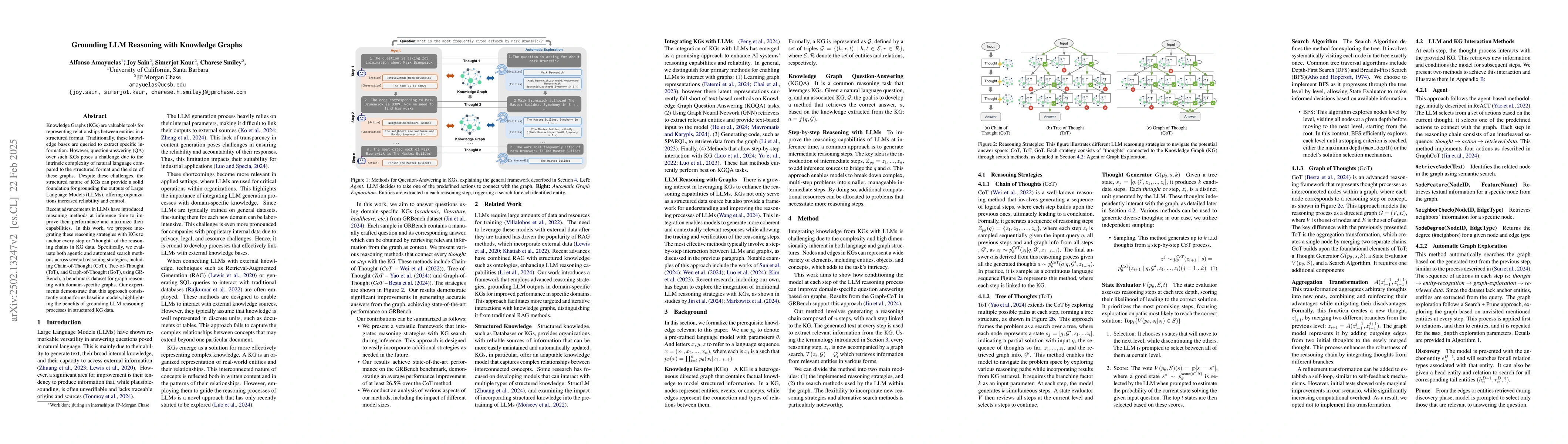 Thumbnail for Grounding LLM Reasoning with Knowledge Graphs