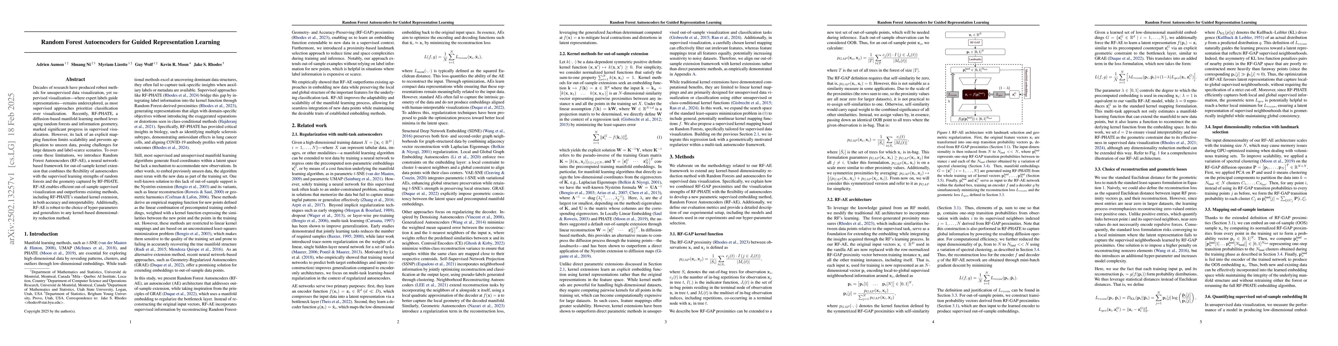 Thumbnail for Random Forest Autoencoders for Guided Representation Learning