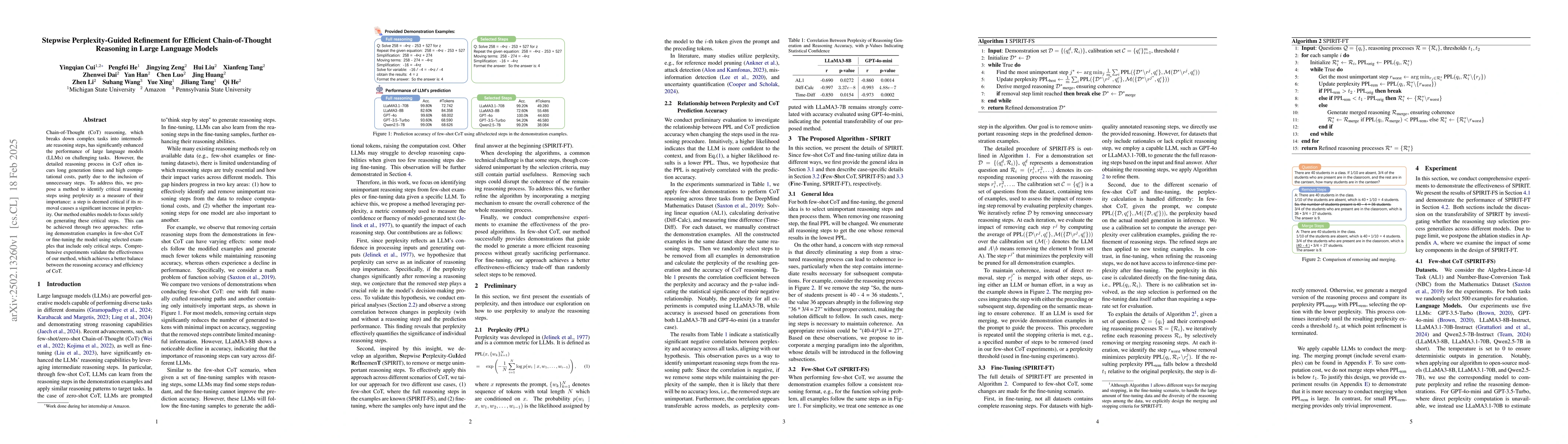 Thumbnail for Stepwise Perplexity-Guided Refinement for Efficient Chain-of-Thought
  Reasoning in Large Language Models