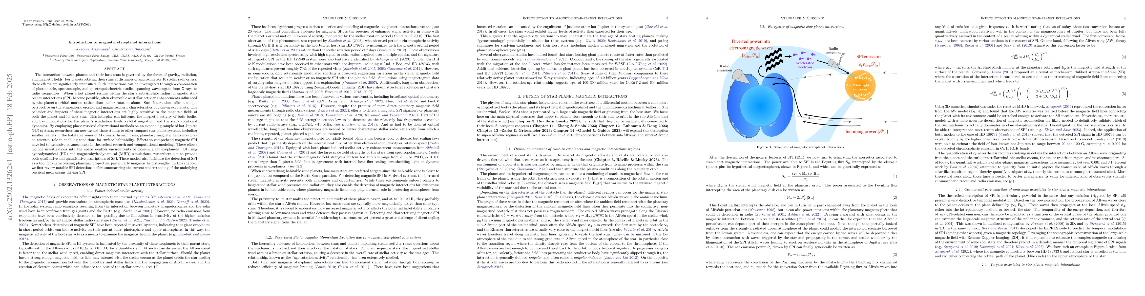 Thumbnail for Introduction to magnetic star-planet interactions
