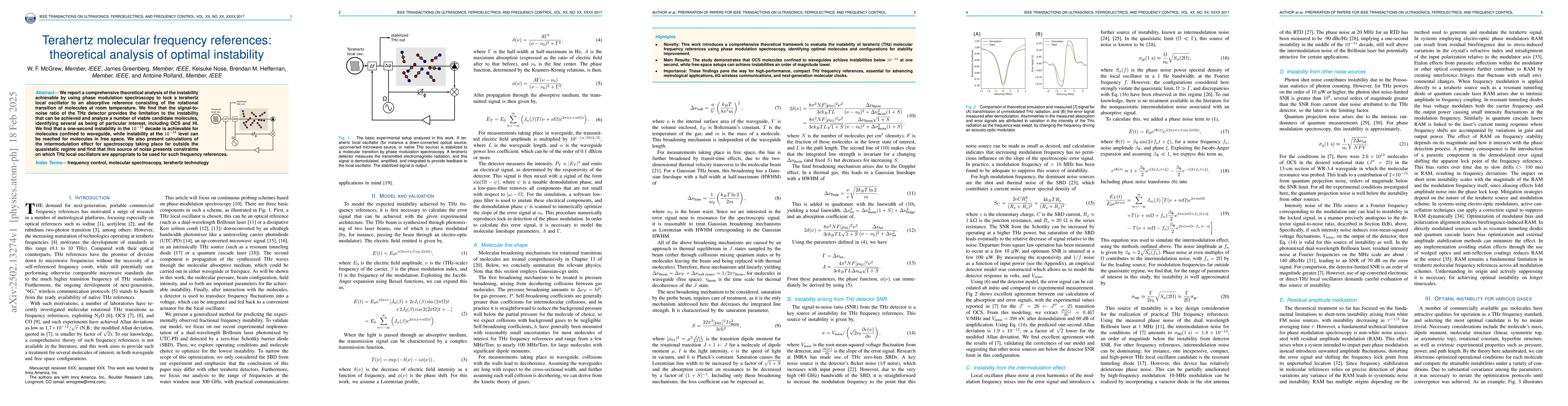 Thumbnail for Terahertz molecular frequency references: theoretical analysis of
  optimal instability