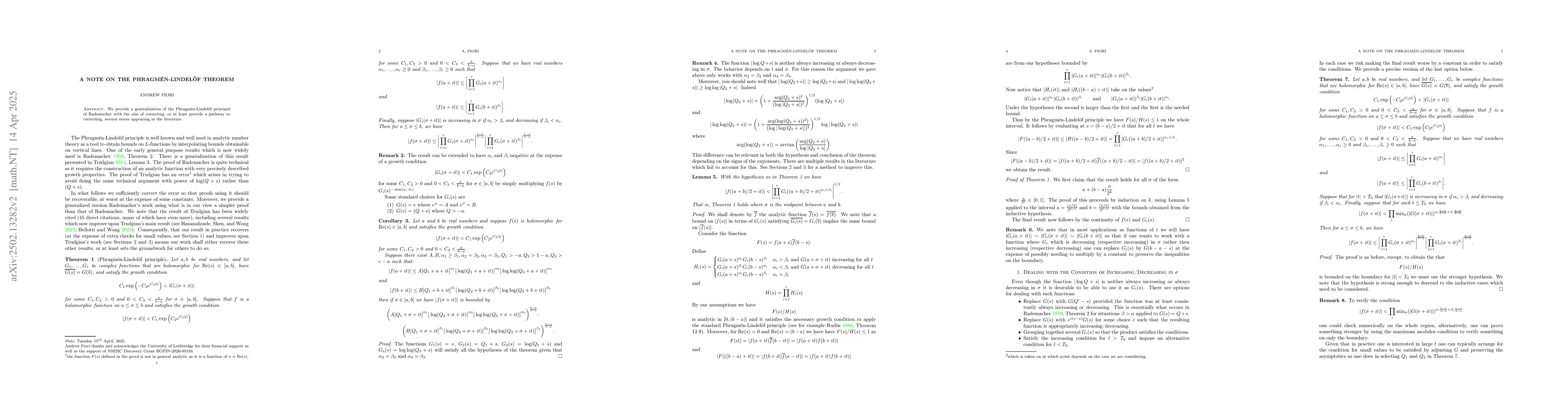 Thumbnail for A Note on the Phragmen-Lindelof Theorem