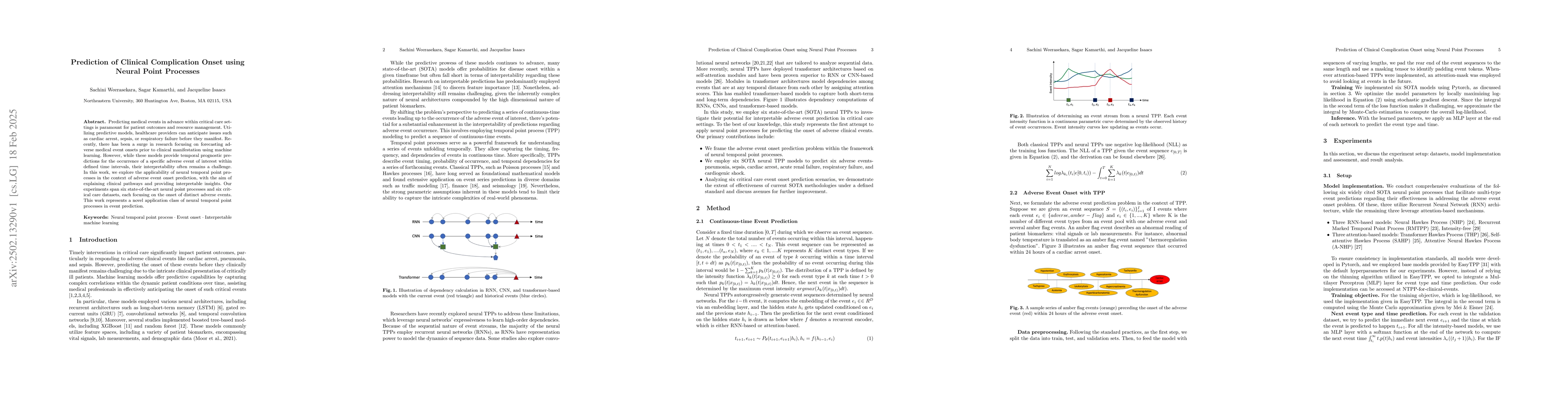 Thumbnail for Prediction of Clinical Complication Onset using Neural Point Processes
