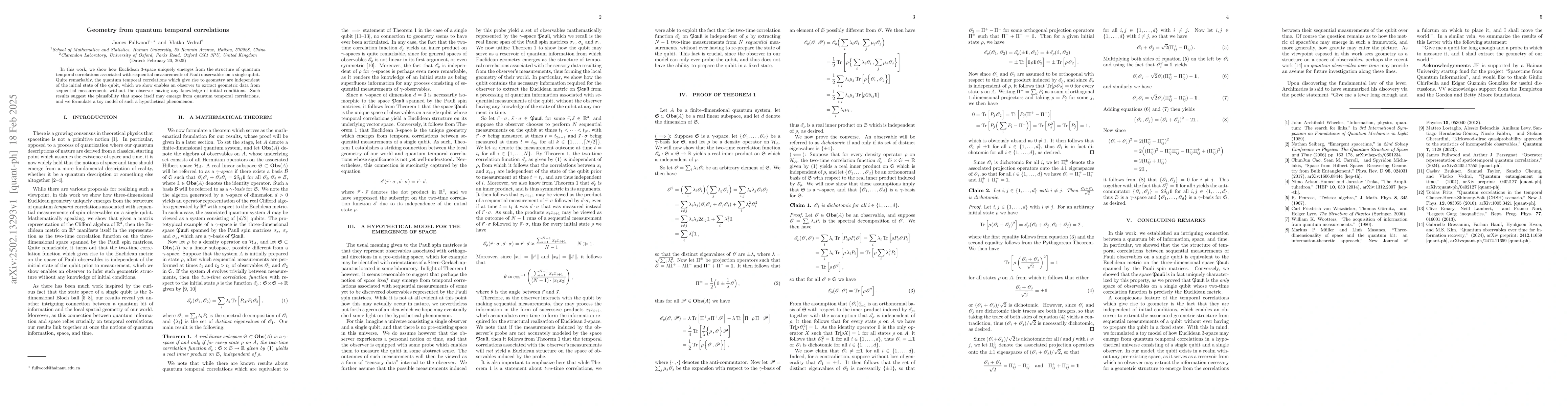 Thumbnail for Geometry from quantum temporal correlations