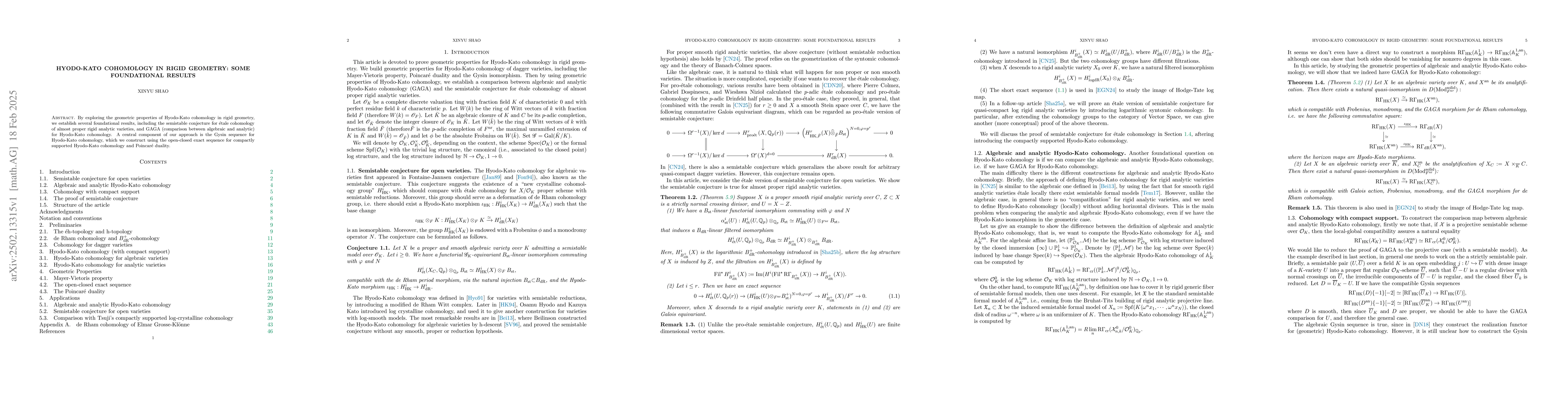 Thumbnail for Hyodo-Kato cohomology in rigid geometry: some foundational results