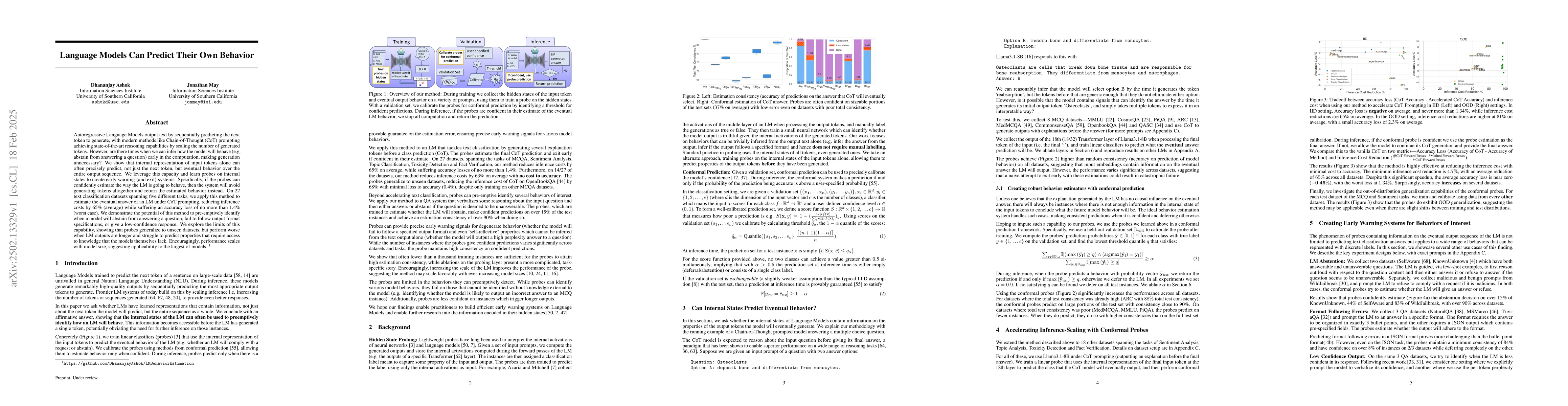 Thumbnail for Language Models Can Predict Their Own Behavior