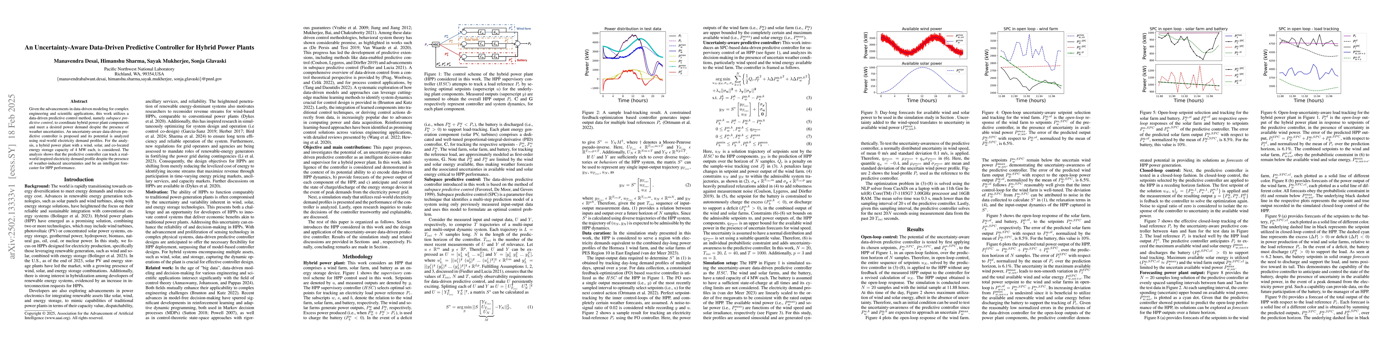 Thumbnail for An Uncertainty-Aware Data-Driven Predictive Controller for Hybrid Power
  Plants