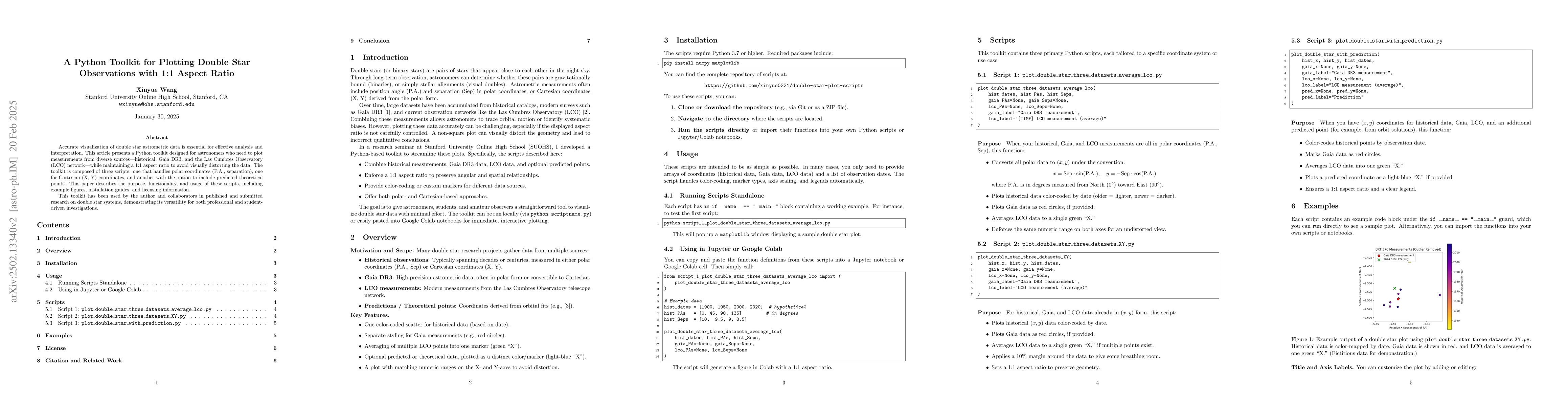 Thumbnail for A Python Toolkit for Plotting Double Star Observations with 1:1 Aspect
  Ratio