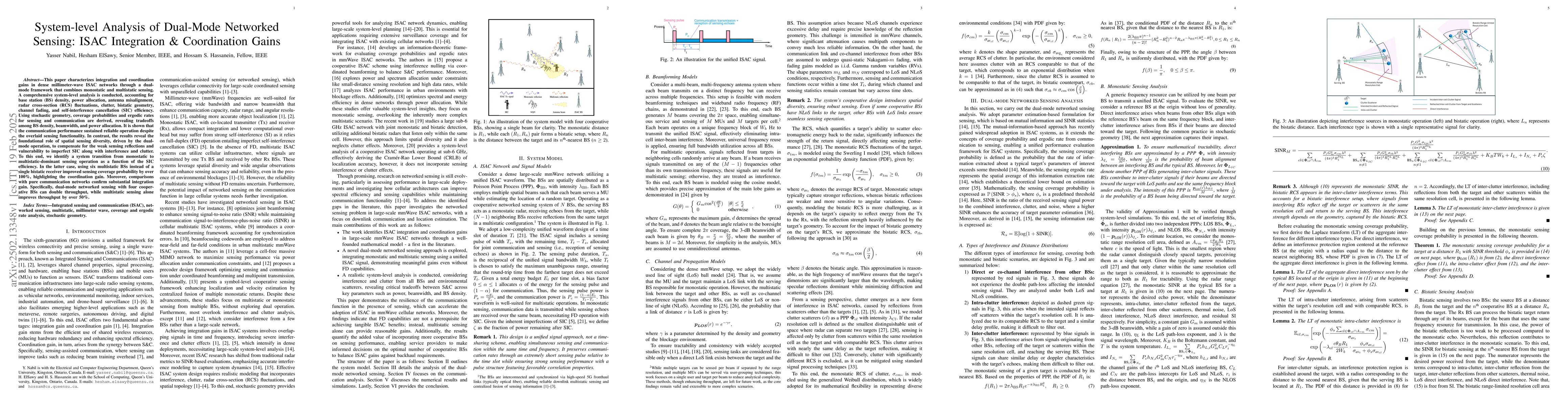 Thumbnail for System-level Analysis of Dual-Mode Networked Sensing: ISAC Integration &
  Coordination Gains