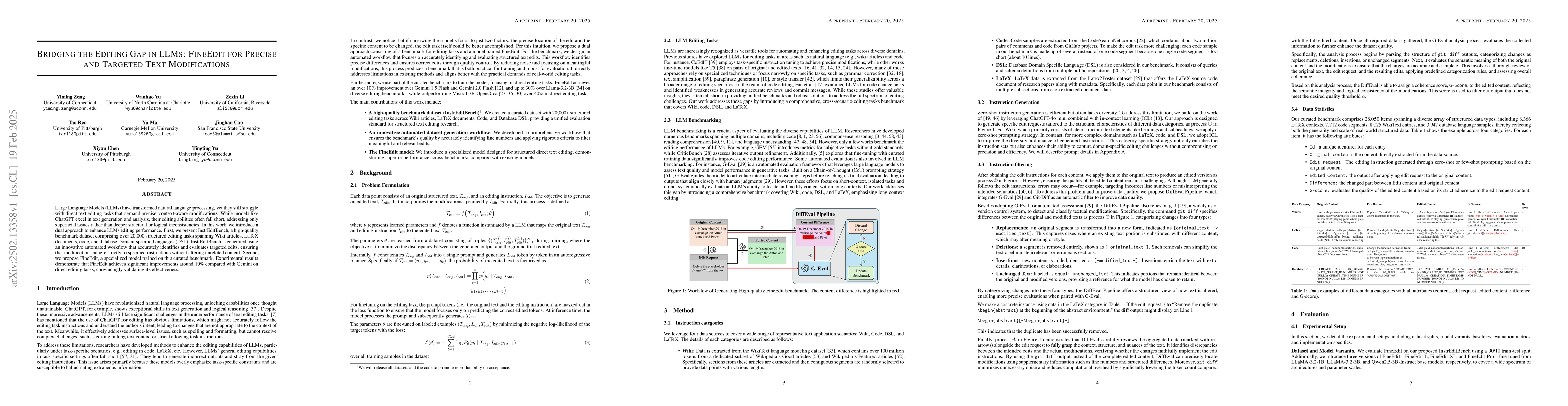 Thumbnail for Bridging the Editing Gap in LLMs: FineEdit for Precise and Targeted Text
  Modifications