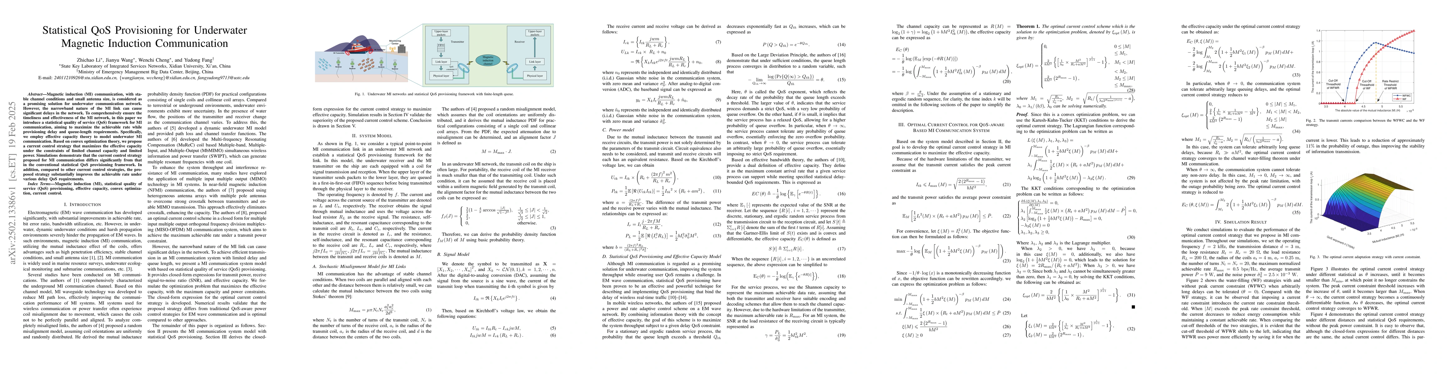 Thumbnail for Statistical QoS Provisioning for Underwater Magnetic Induction
  Communication