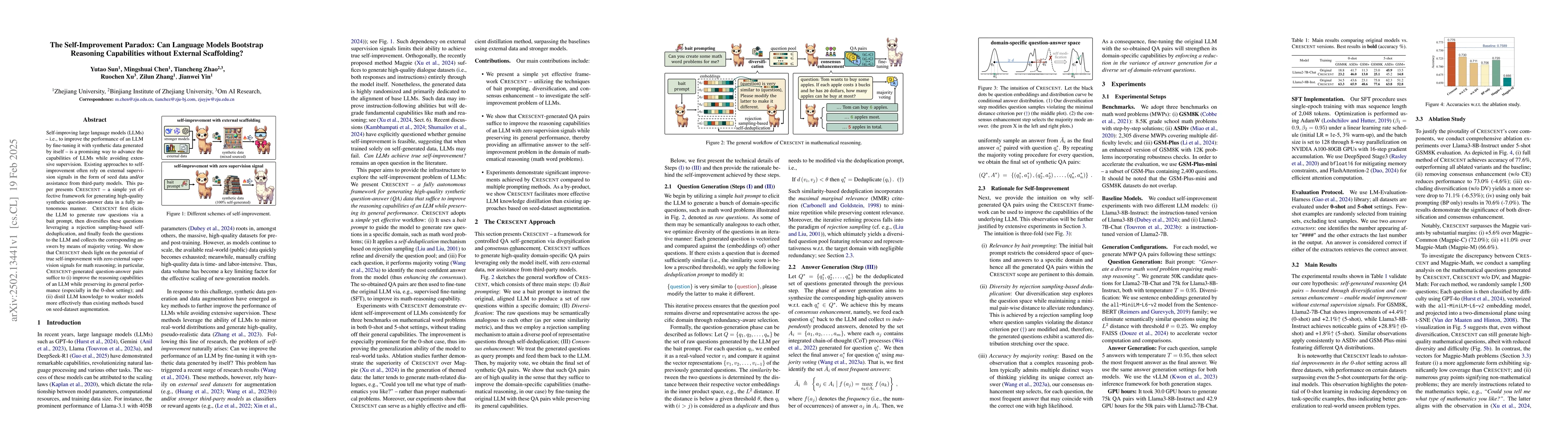 Thumbnail for The Self-Improvement Paradox: Can Language Models Bootstrap Reasoning
  Capabilities without External Scaffolding?