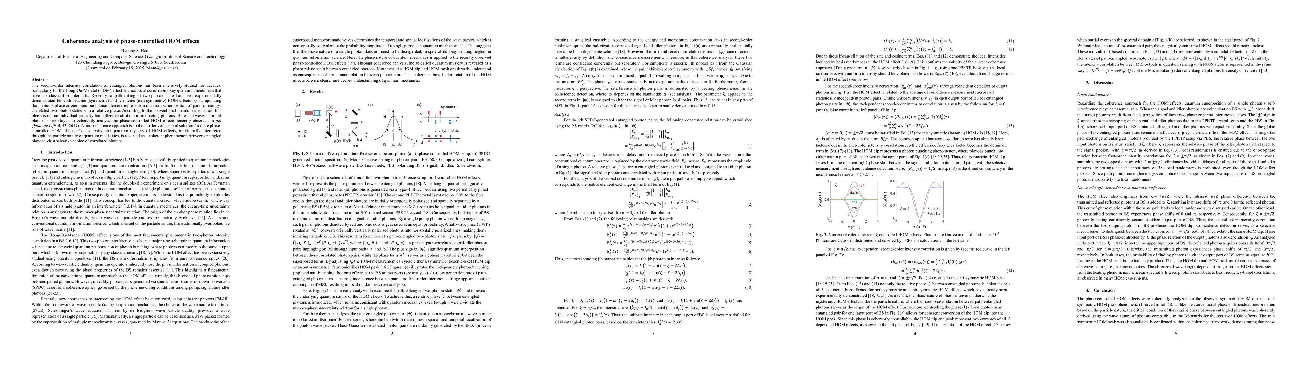 Thumbnail for Coherence analysis of phase-controlled HOM effects