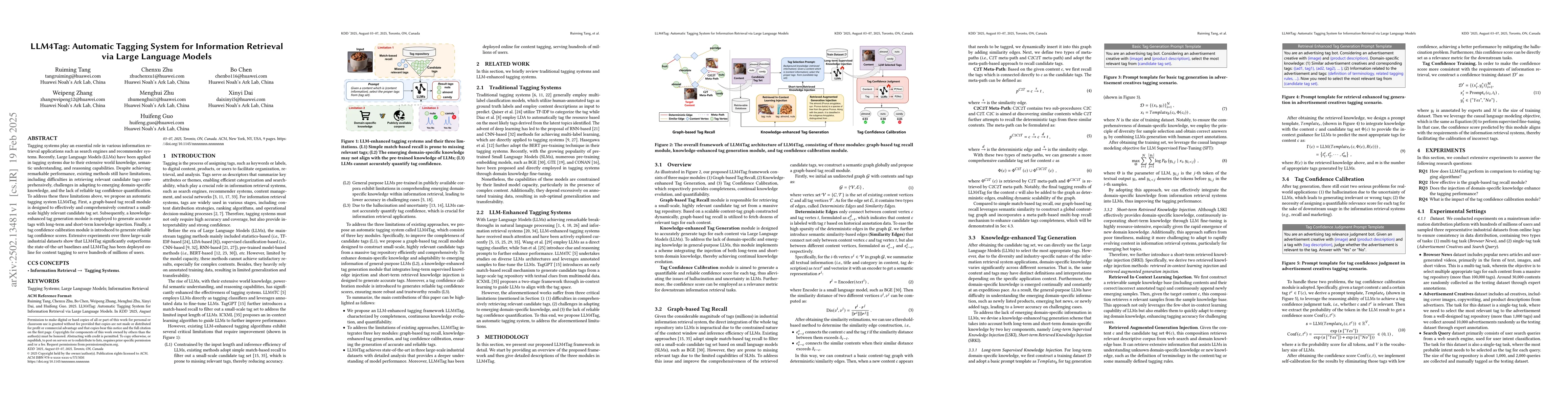 Thumbnail for LLM4Tag: Automatic Tagging System for Information Retrieval via Large
  Language Models
