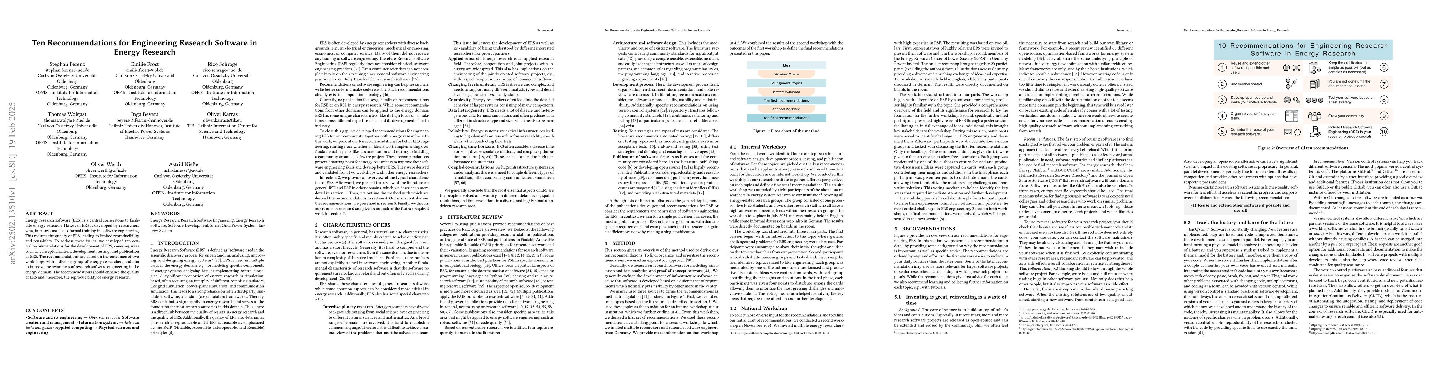 Thumbnail for Ten Recommendations for Engineering Research Software in Energy Research