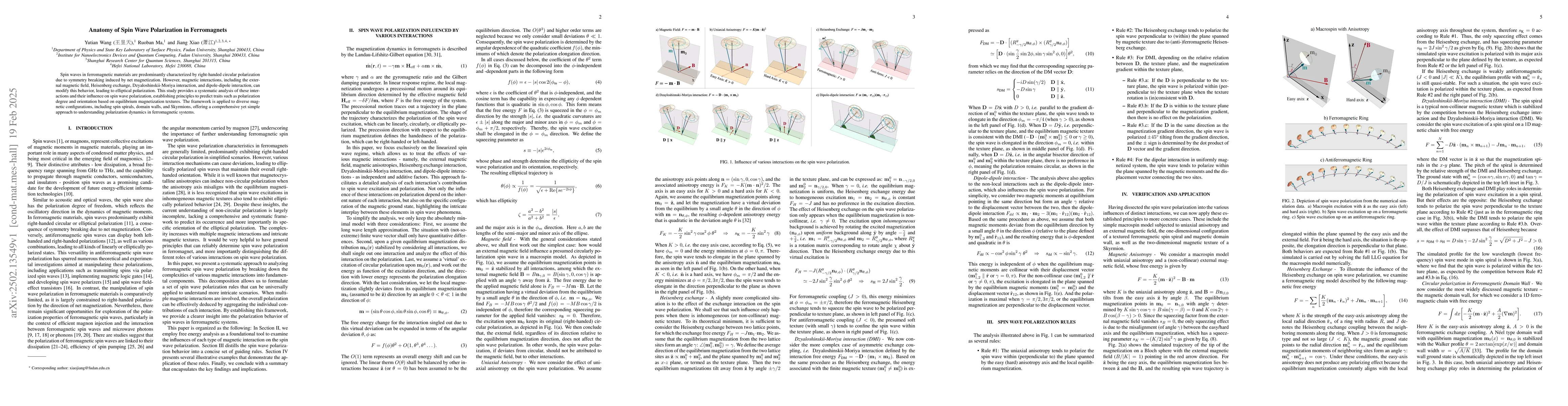 Thumbnail for Anatomy of Spin Wave Polarization in Ferromagnets
