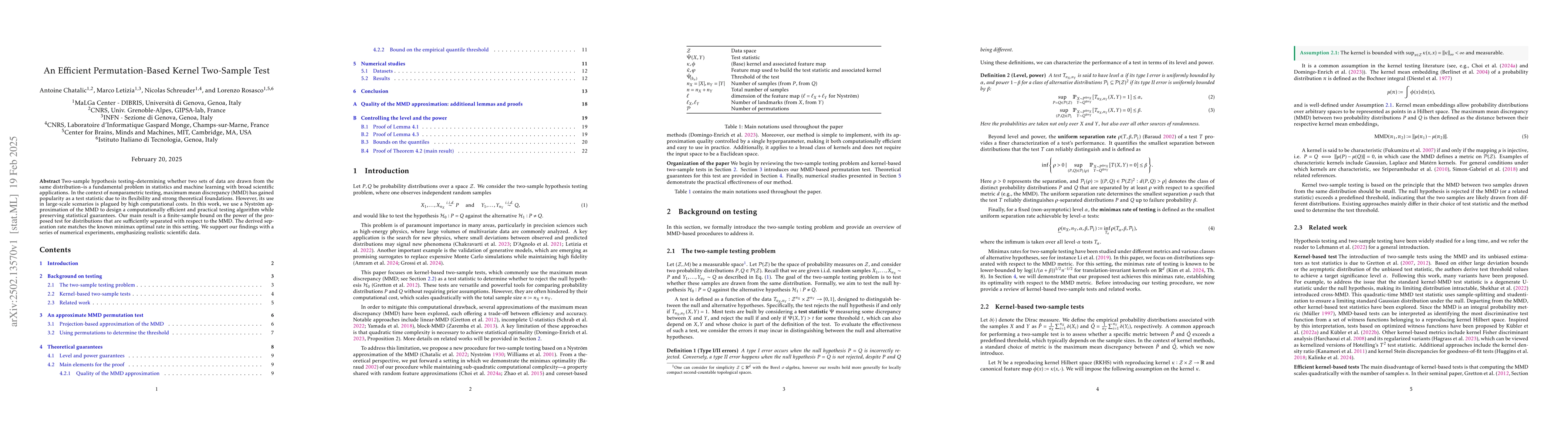 Thumbnail for An Efficient Permutation-Based Kernel Two-Sample Test