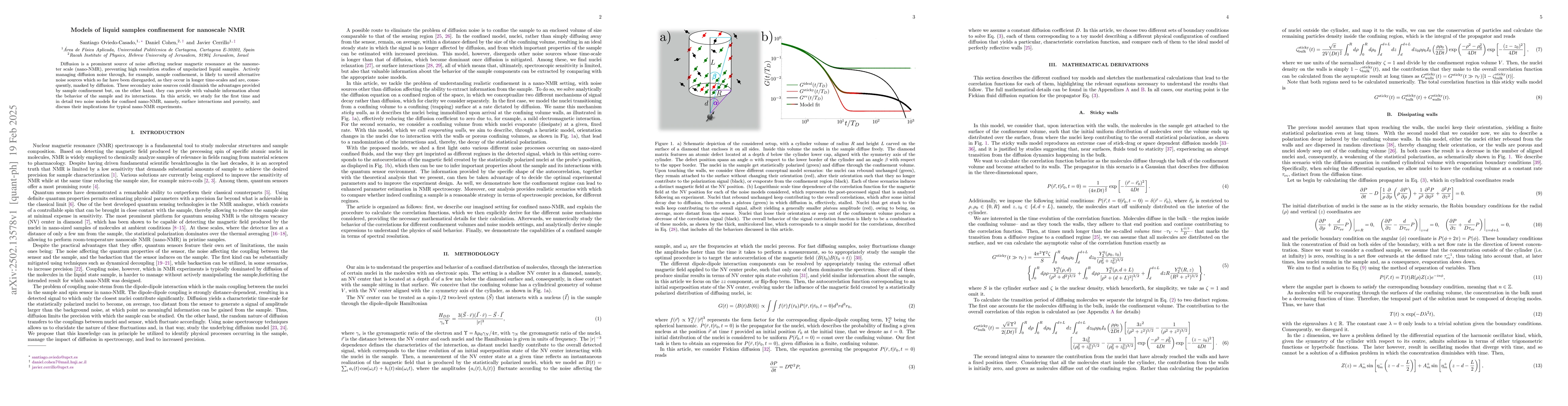 Thumbnail for Models of liquid samples confinement for nanoscale NMR
