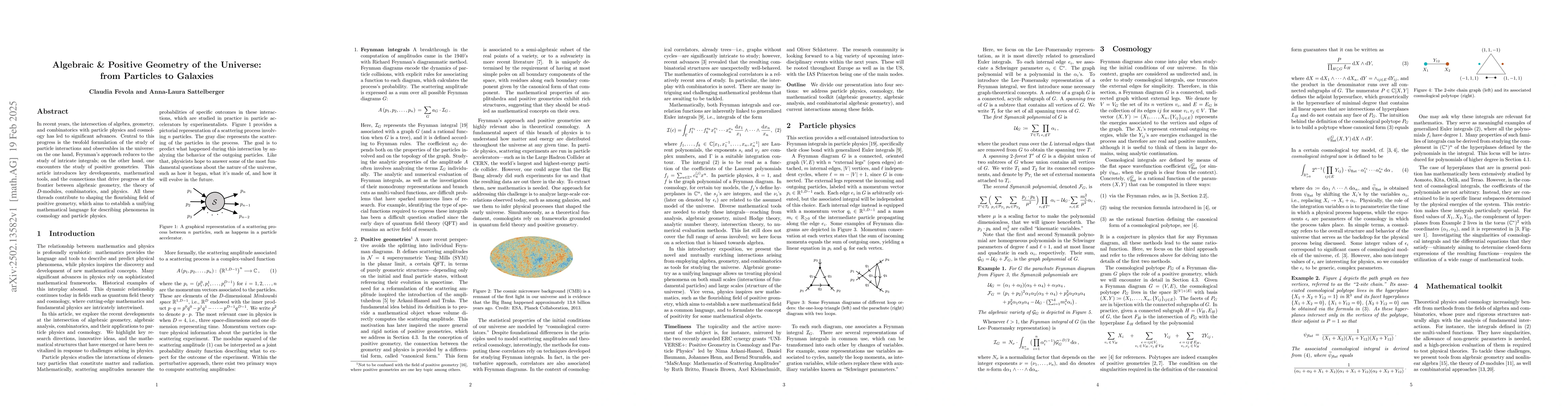 Thumbnail for Algebraic and Positive Geometry of the Universe: from Particles to
  Galaxies