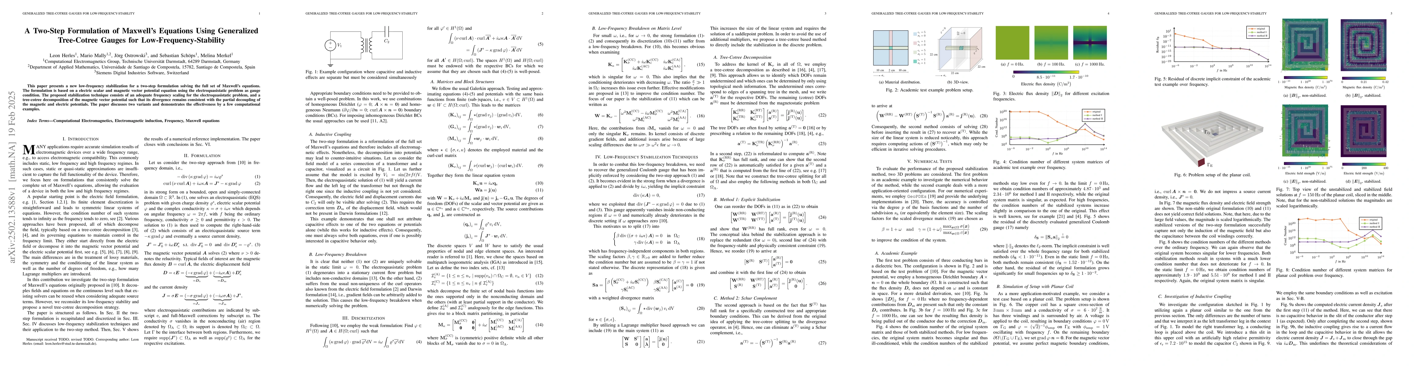 Thumbnail for A Two-Step Formulation of Maxwell's Equations Using Generalized
  Tree-Cotree Gauges for Low-Frequency-Stability