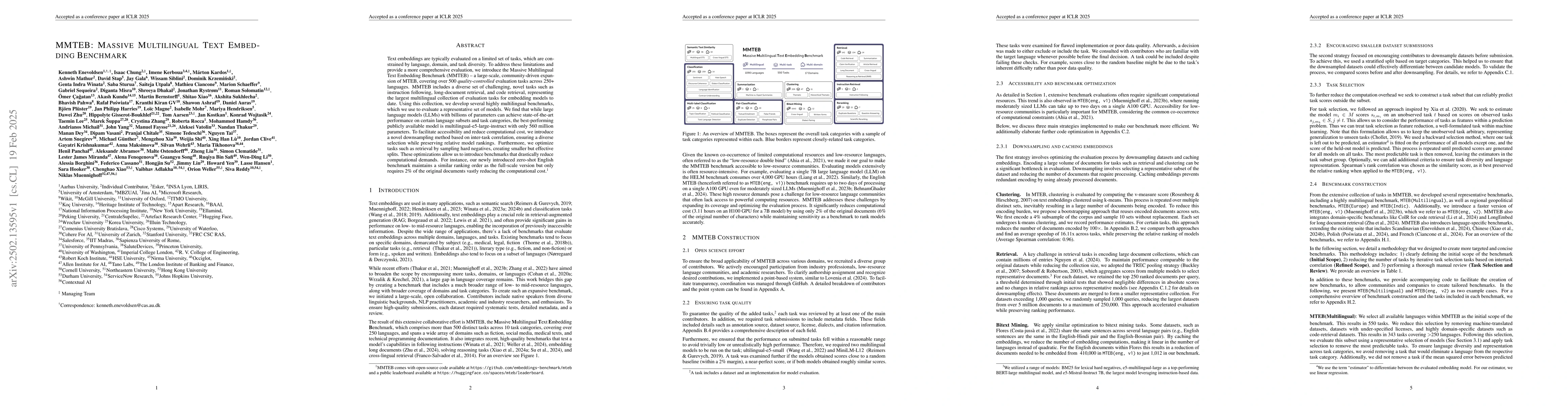 Thumbnail for MMTEB: Massive Multilingual Text Embedding Benchmark