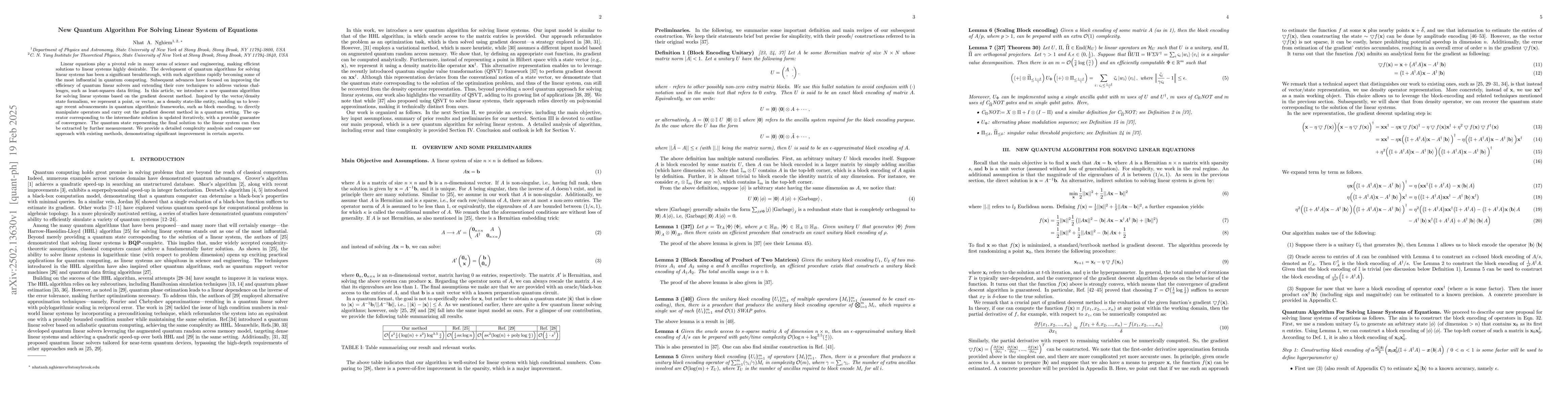 Thumbnail for New Quantum Algorithm For Solving Linear System of Equations