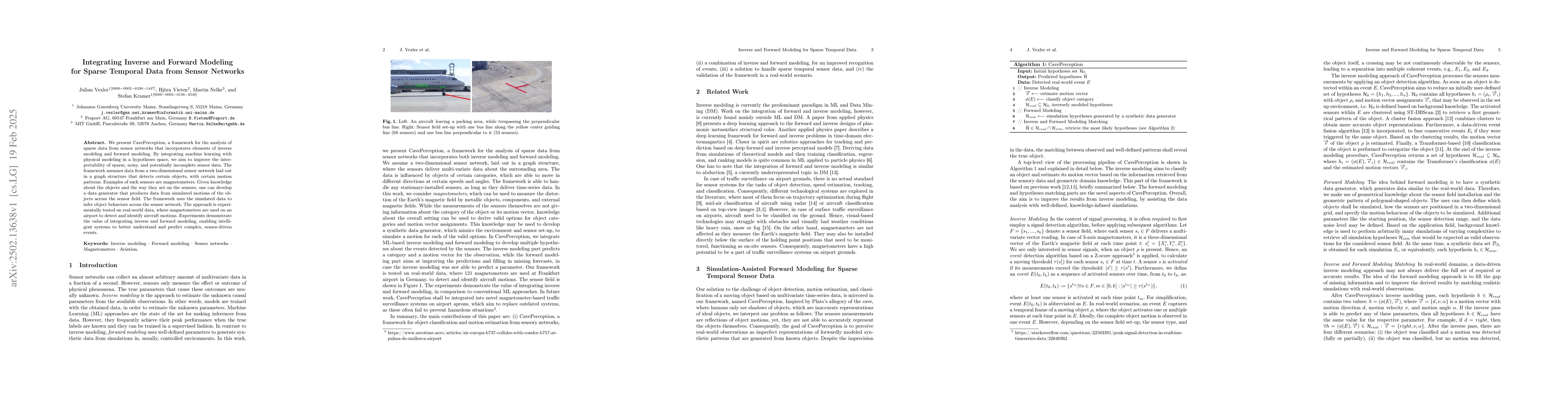 Thumbnail for Integrating Inverse and Forward Modeling for Sparse Temporal Data from
  Sensor Networks