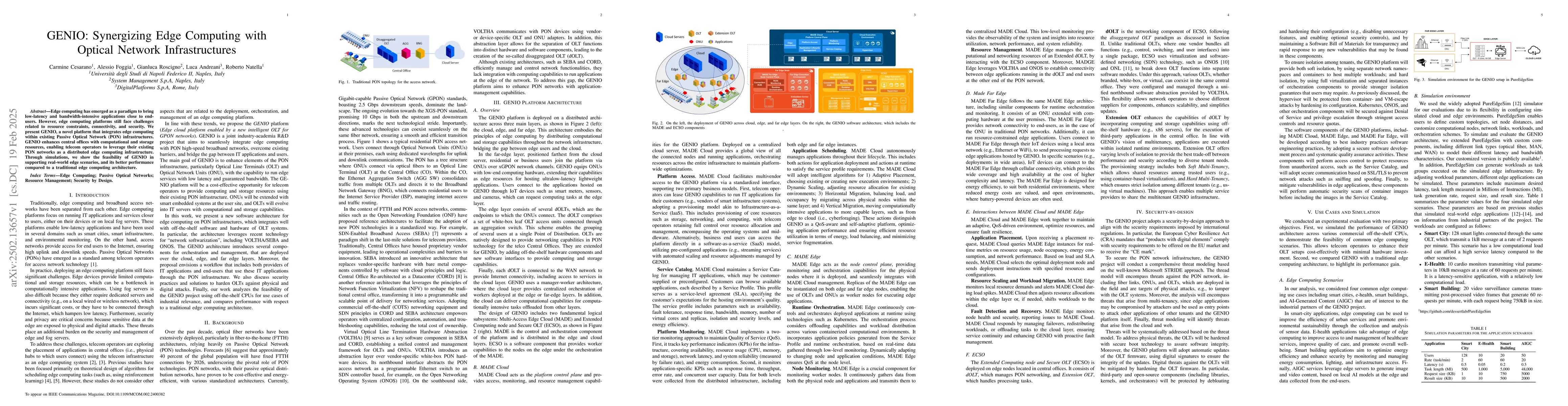 Thumbnail for GENIO: Synergizing Edge Computing with Optical Network Infrastructures
