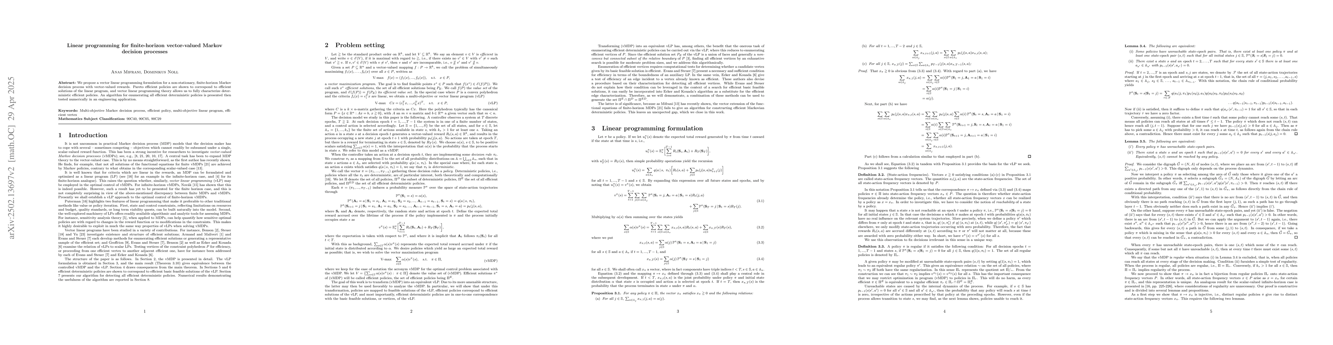 Thumbnail for Linear programming for finite-horizon vector-valued Markov decision
  processes