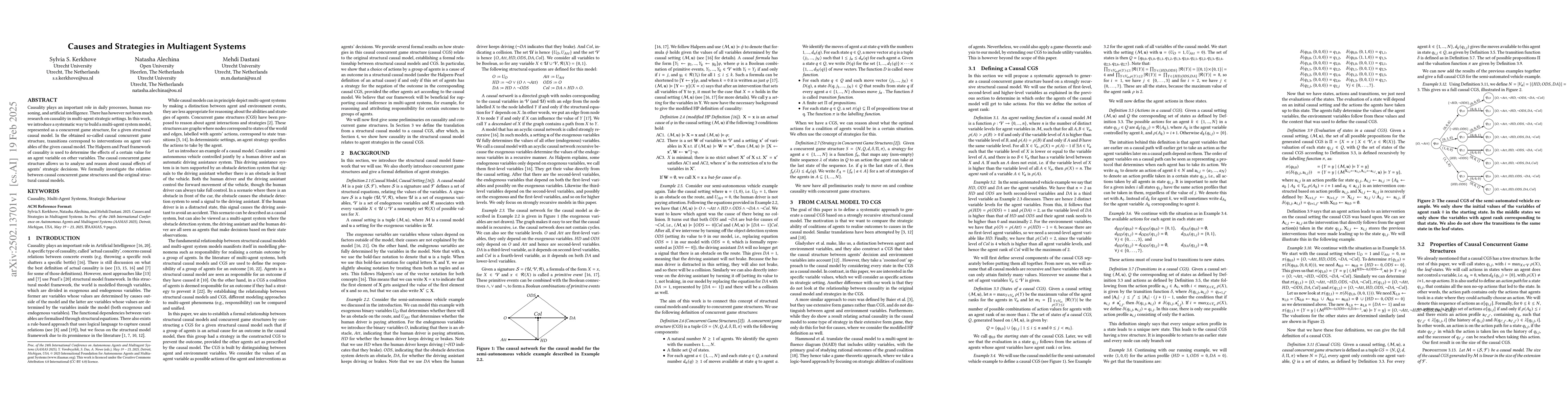 Thumbnail for Causes and Strategies in Multiagent Systems