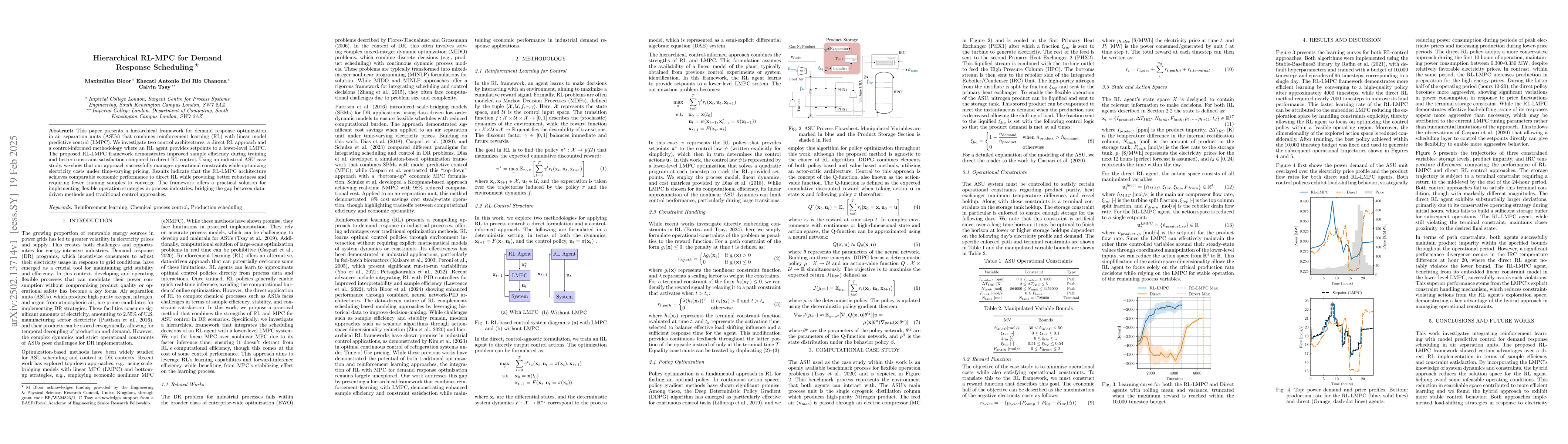 Thumbnail for Hierarchical RL-MPC for Demand Response Scheduling