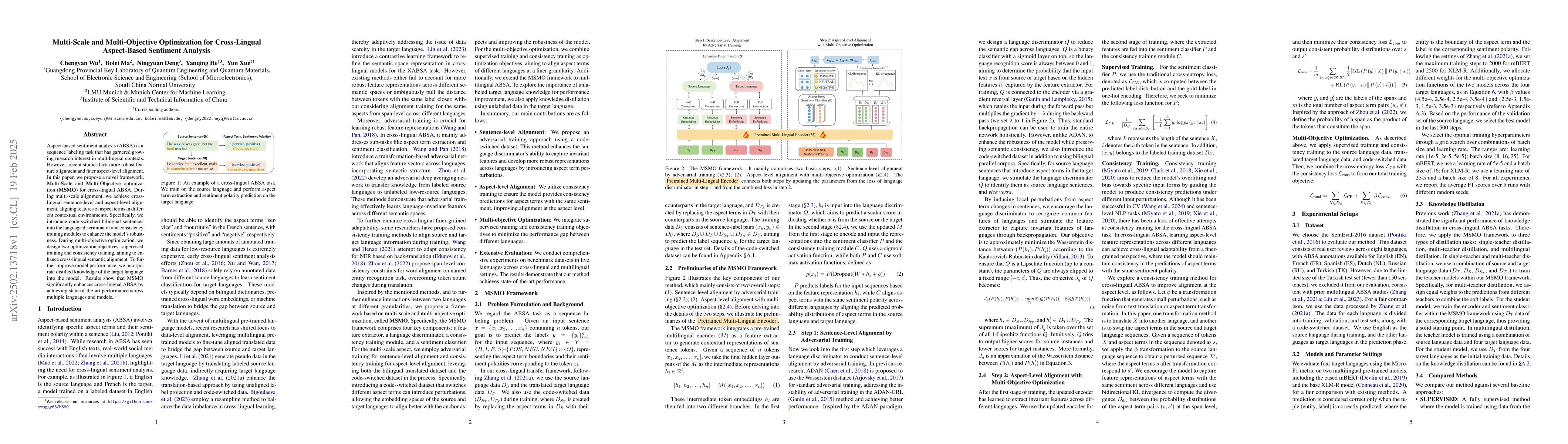 Thumbnail for Multi-Scale and Multi-Objective Optimization for Cross-Lingual
  Aspect-Based Sentiment Analysis