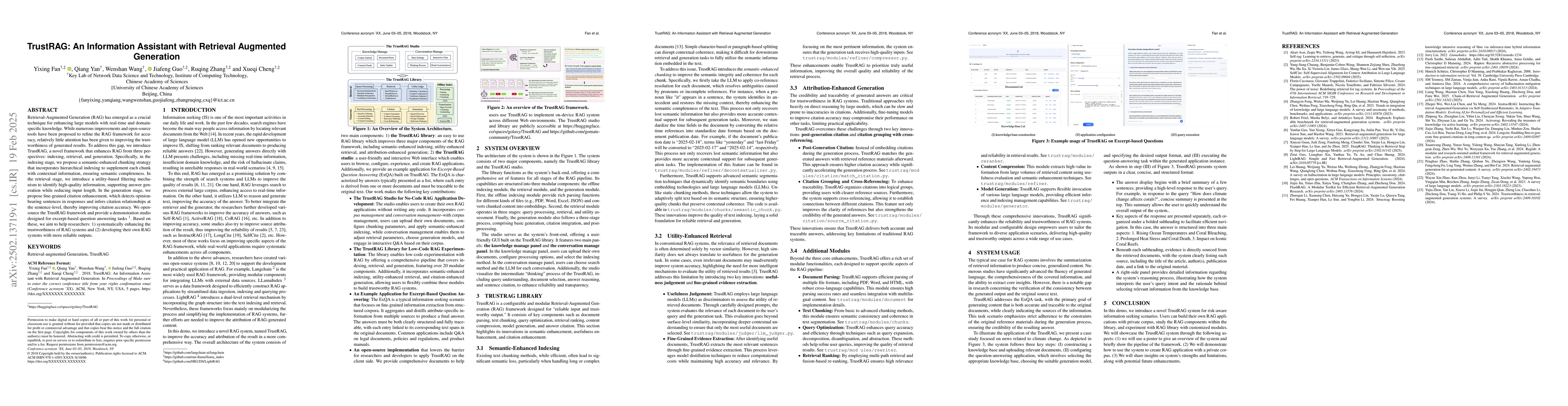 Thumbnail for TrustRAG: An Information Assistant with Retrieval Augmented Generation