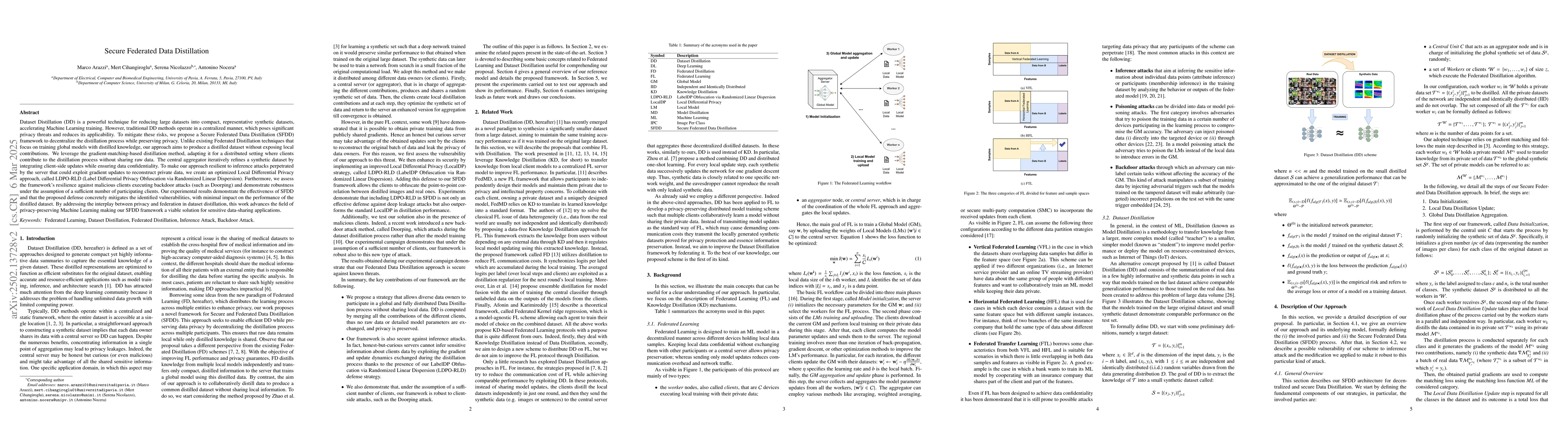 Thumbnail for Secure Federated Data Distillation