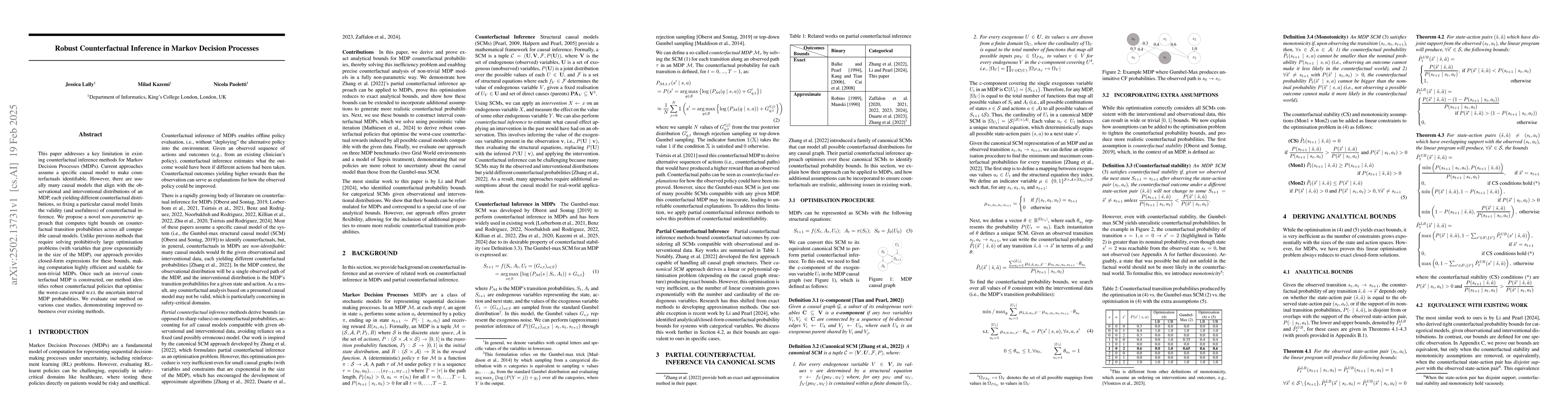 Thumbnail for Robust Counterfactual Inference in Markov Decision Processes